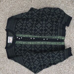 Vintage Dale of Norway Cardigan Sweater Button Up 100% pure new Wool Small